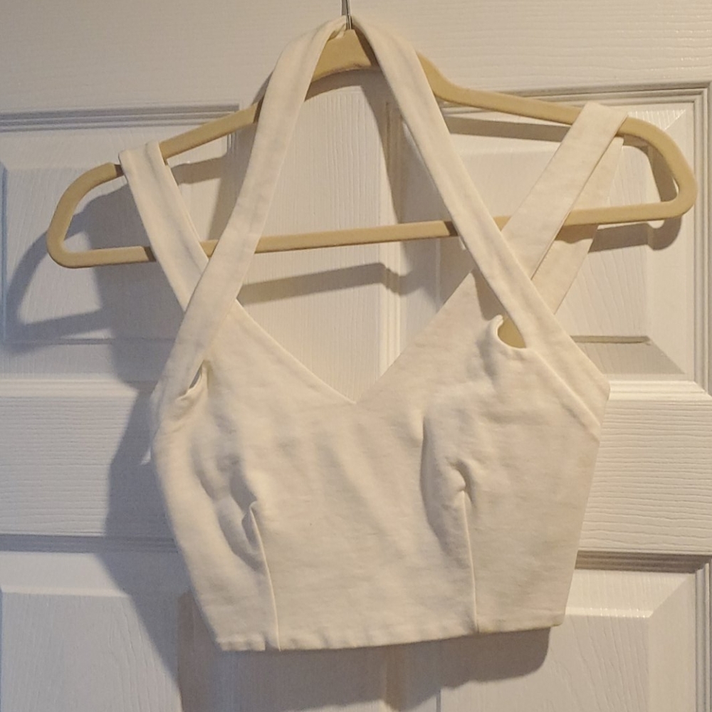 White crop top